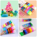 12 colors foamic play dough clay set with air dry modeling clay and tools for kids creative play