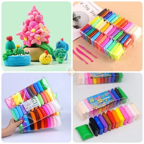 12 colors foamic play dough clay set with air dry modeling clay and tools for kids creative play