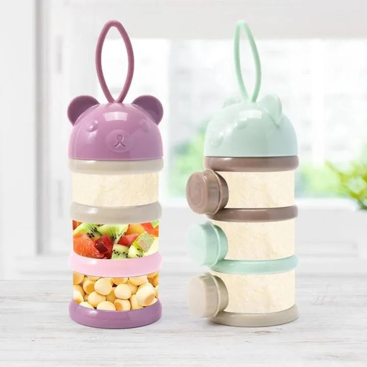 3 Layer 4 Layer Baby Formula Dispenser Twist Lock Stackable Leak Proof Milk Powder Storage Container BPA Free Pakistan