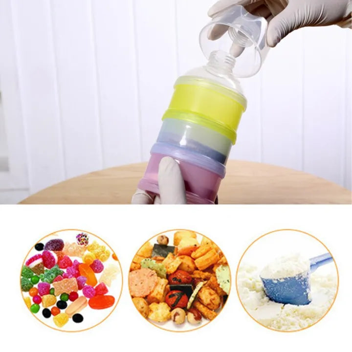 3/4 Layer Baby Formula Dispenser | Twist-Lock Stackable Milk Powder Storage Container | Leak-Proof | Pakistan