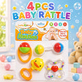 4 PCS Baby Rattle Set Colorful BPA Free Educational Sensory Toys for Newborns and Infants Pakistan