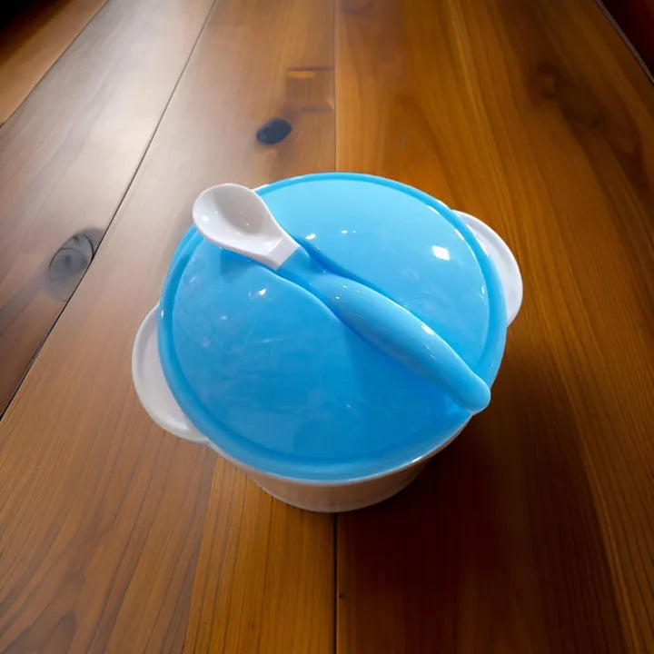 BPA Free Silicone Suction Baby Bowl with Soft Silicone Spoon Food Grade Baby Feeding Bowl Pakistan