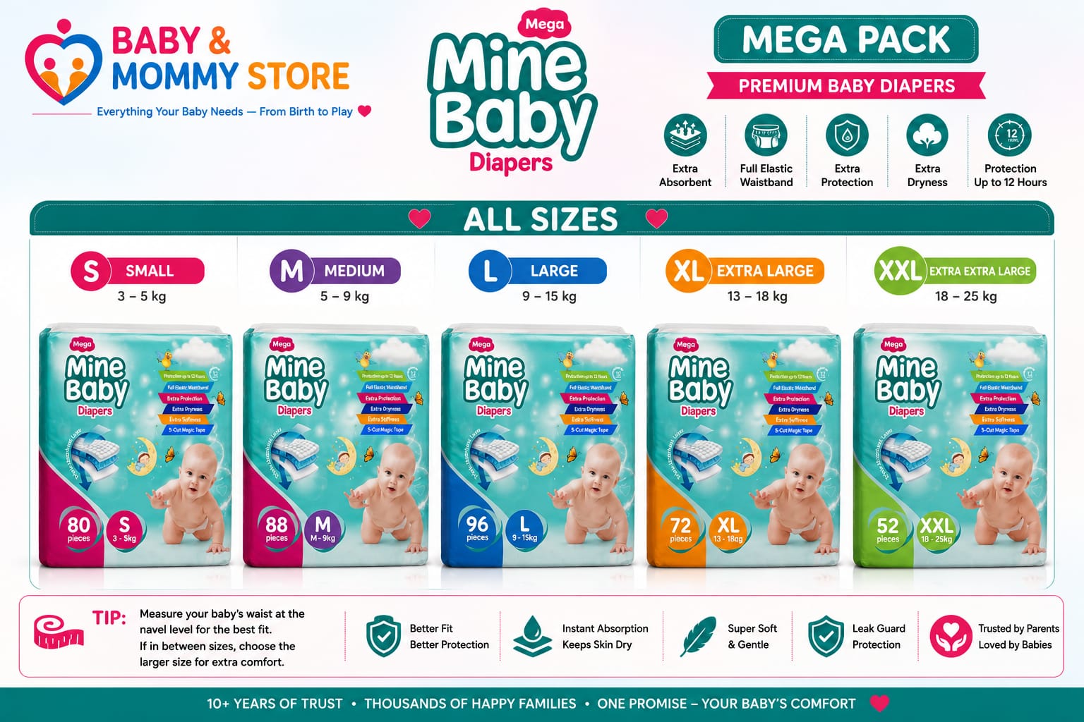 MINE BABY DAIPER MEGA PACK