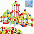 Magnetic building blocks toy set with colorful magnet balls and rods for kids STEM learning