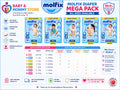 Molfix Mega Pack Baby Diapers ultra soft leak proof high absorbency