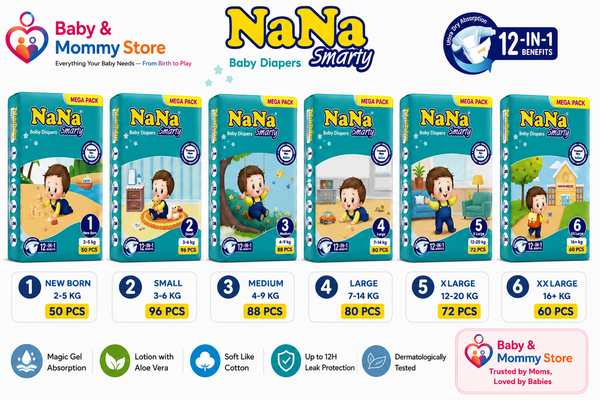 NANA Baby Diaper Mega Pack – Soft & Leak Protection | All Sizes