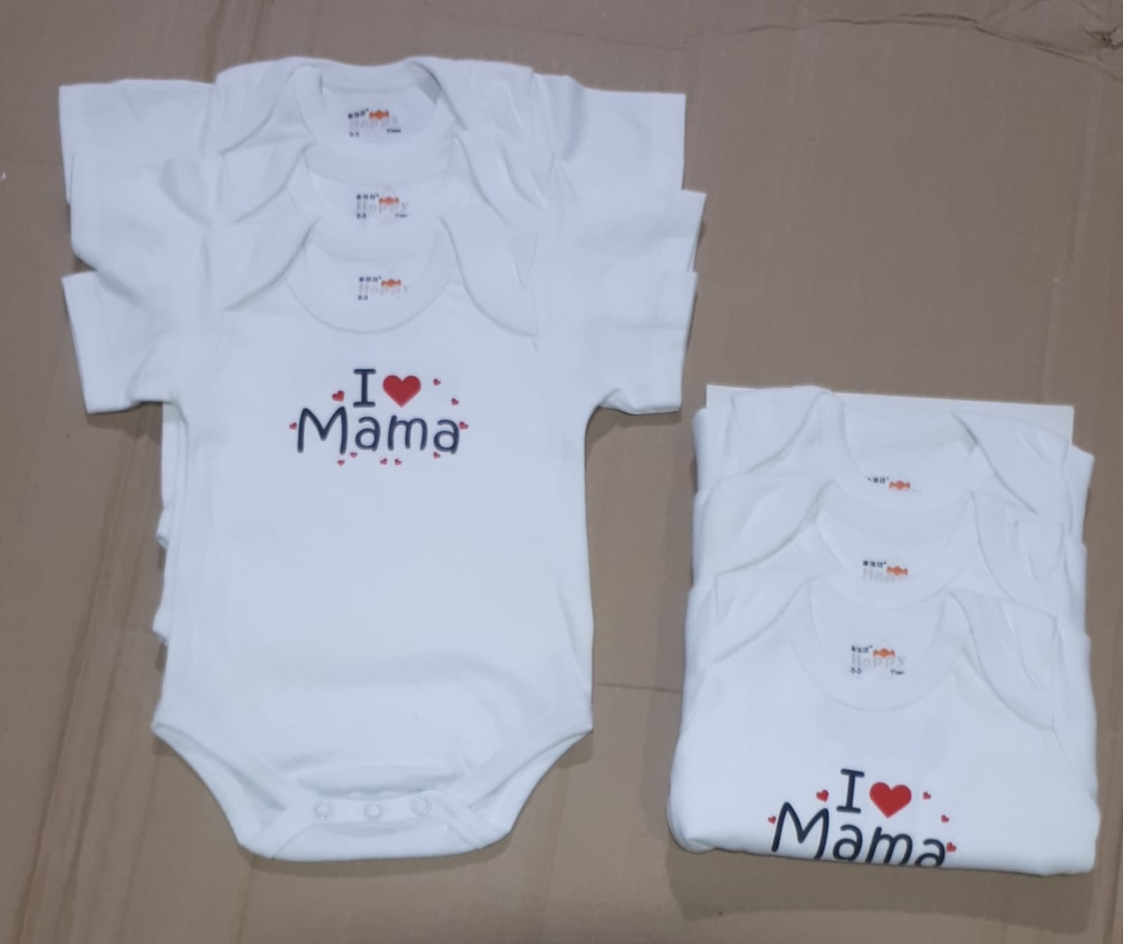 Pack of 3 Baby Bodysuits Full Sleeve Cotton Rompers White and Multi Color Rafias Collection Pakistan