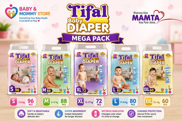 Tifal Baby Diaper Jumbo Pack – Soft & Leak Protection | All Sizes