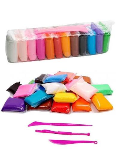 12 Colors Foamic Play Dough Clay Set – Air Dry Modelling Clay with Free Tools for Kids