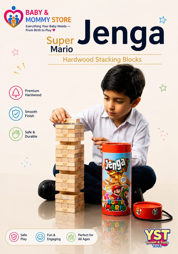 Jenga super mario wooden block