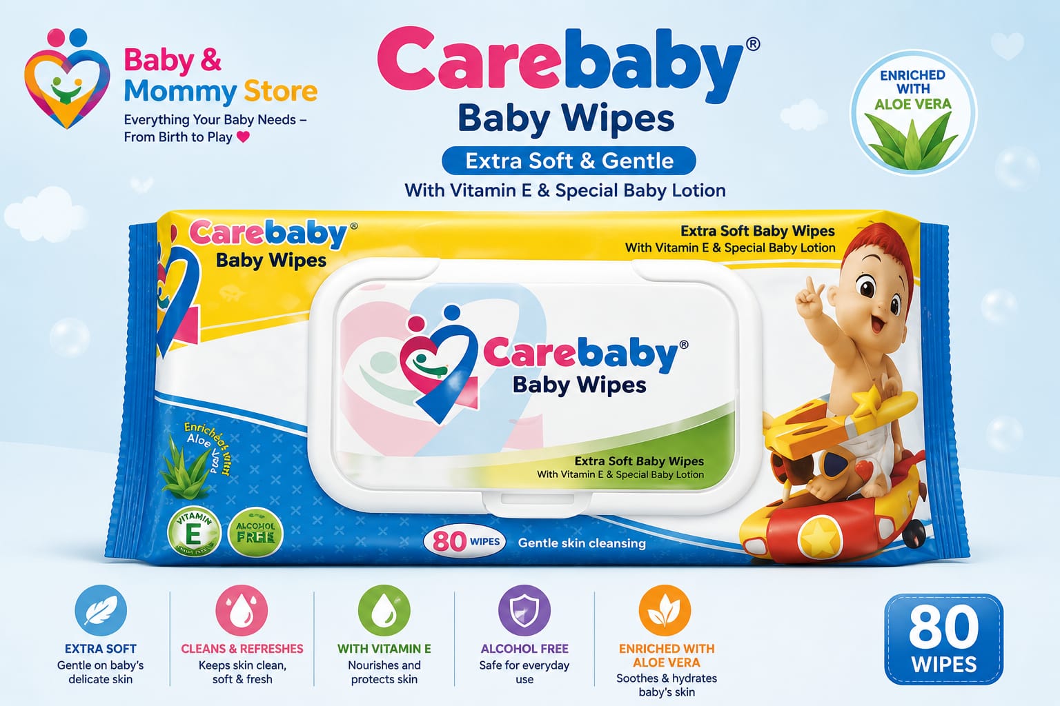 CARE BABY WIPES